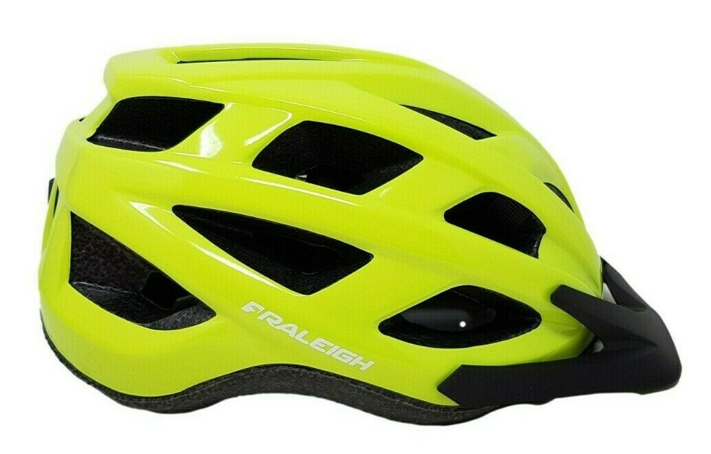 RALEIGH QUEST ADULT BIKE HELMET MTB ROAD COMMUTER CYCLING HELMET 58-62CM YELLOW 50% OFF RRP £30