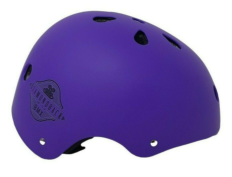 RALEIGH DB DIAMOND BACK BMX JUMP HELMET MATTE PURPLE LARGE 58-61cm 35% OFF RRP