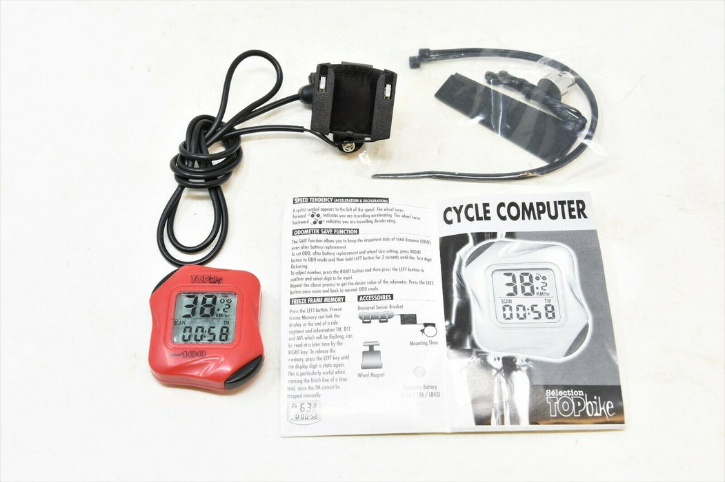 BASIC ECONOMY 20" - 28" WIRED MTB CYCLE, BIKE COMPUTER LCD SPEEDOMETER ODOMETER