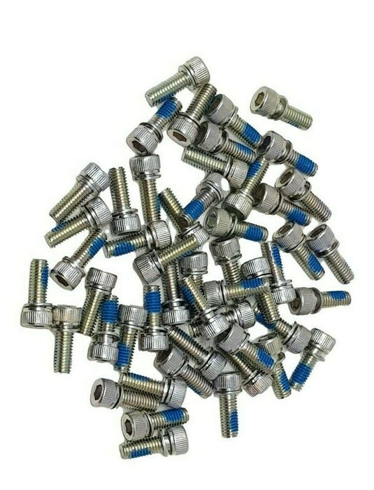 JOBLOT OF 50 M6 ALLEN BOLTS 17MM LONG 1MM TPI WITH THREAD LOCK BIKE FIXING BOLTS