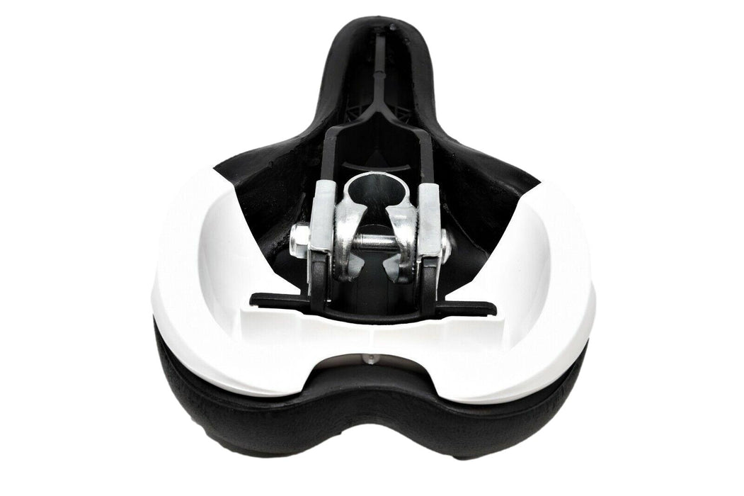 Adult Bike Saddle Mens Ladies Soft Seat ATB MTB Any Bicycle Seat Black White
