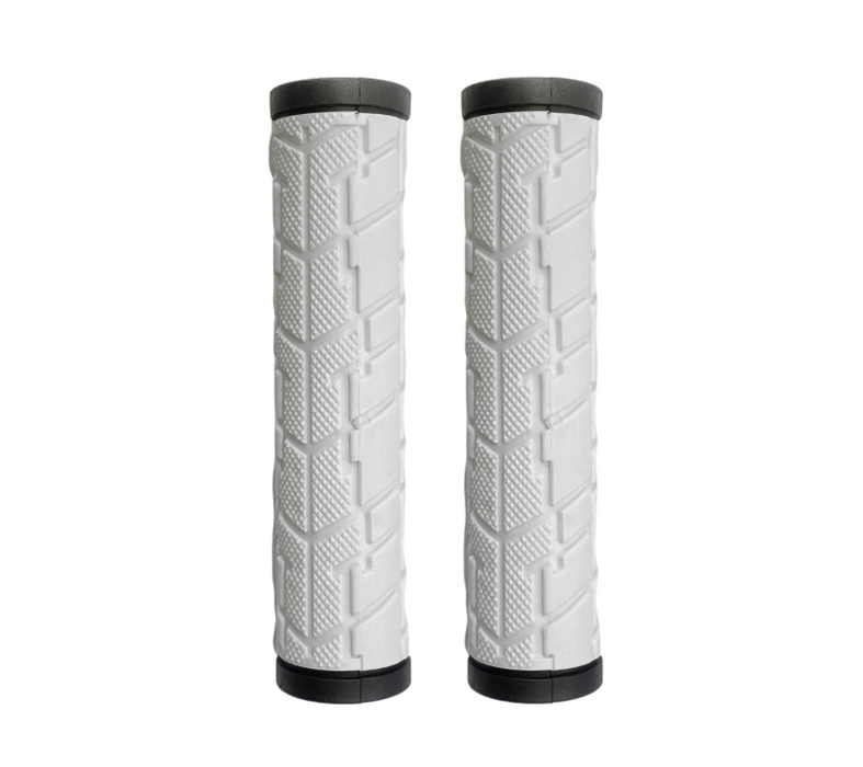 4ZA FORZA CIRRUS 125MM WHITE & BLACK MTB BIKE BICYCLE HANDLEBAR GRIPS