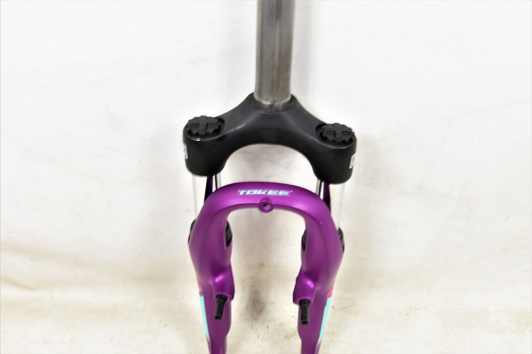 20" Suntour M3010 Bike Suspension Fork 1 1/8” 255mm Steerer V Brake Purple Kids