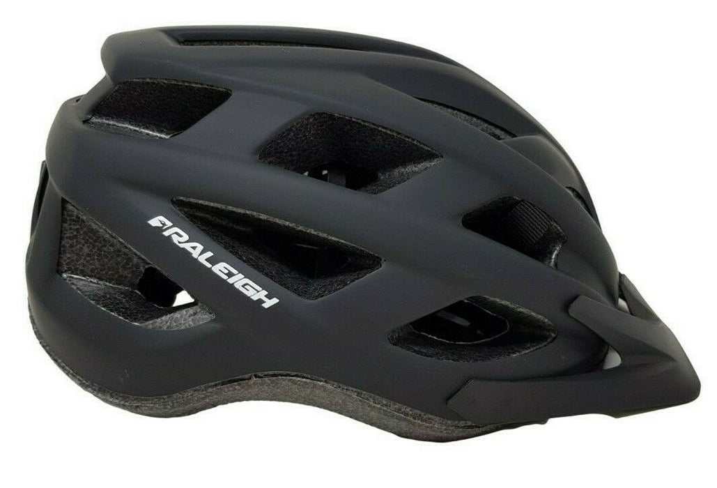 RALEIGH QUEST ADULT BIKE HELMET MTB ROAD COMMUTER CYCLING HELMET 58-62CM BLACK