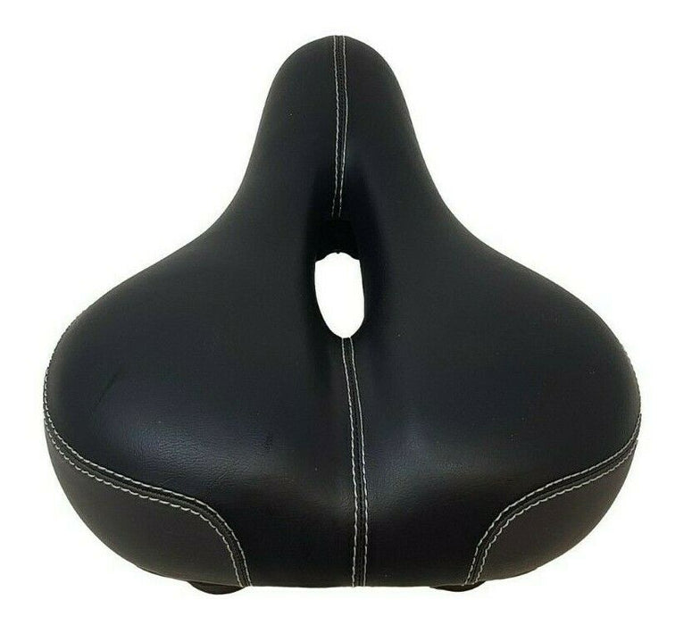 Unisex Wide Adult Black Mountain Bike Padded Saddles 28cm x 22cm Fits Any Bikes