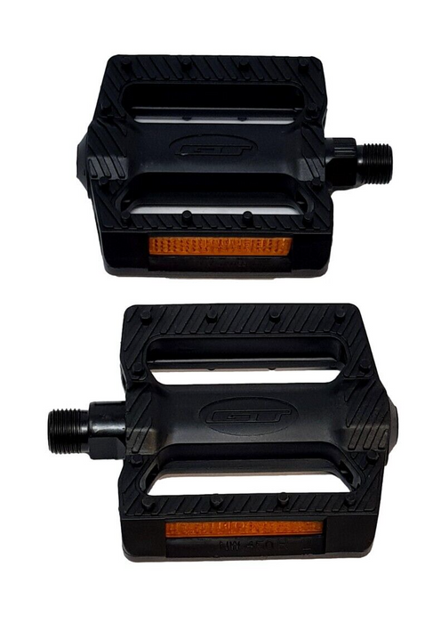 GT Branded Children's Bicycle Black Pair 9/16" Junior Bike Pedals (80mm x 80mm)