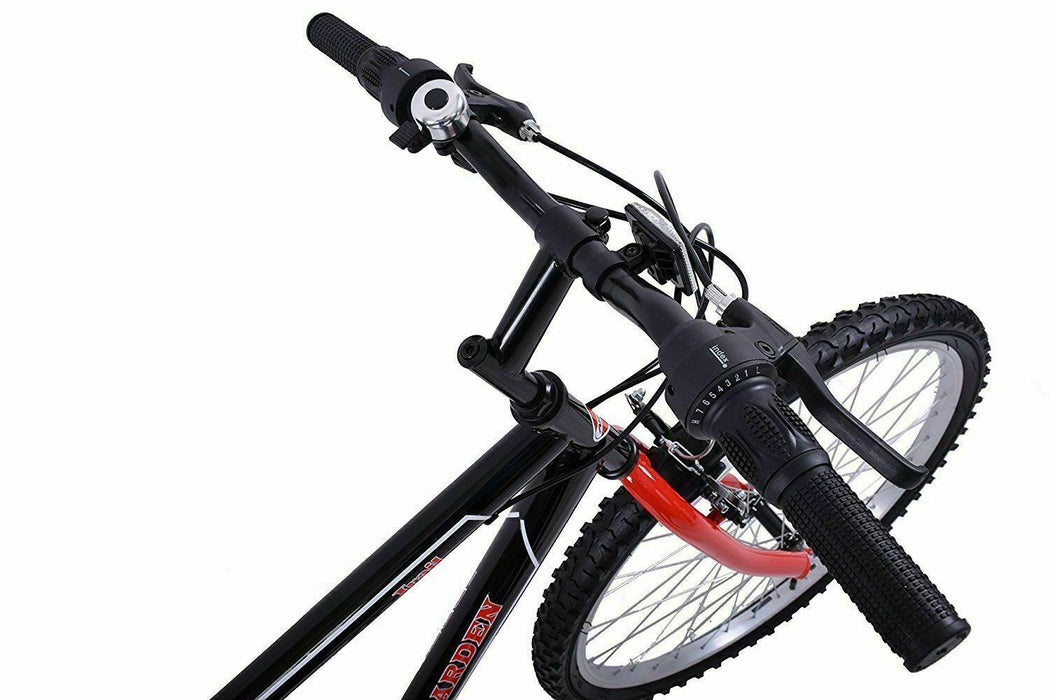 ARDEN TRAIL 24" WHEEL BOYS BLACK & RED FRAME 21 SPEED MOUNTAIN BICYCLE BIKE