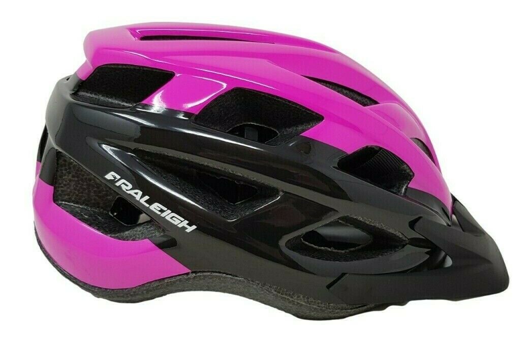 RALEIGH QUEST ADULT BIKE HELMET MTB ROAD COMMUTER CYCLING HELMET 58-62CM PINK 50% OFF RRP £30