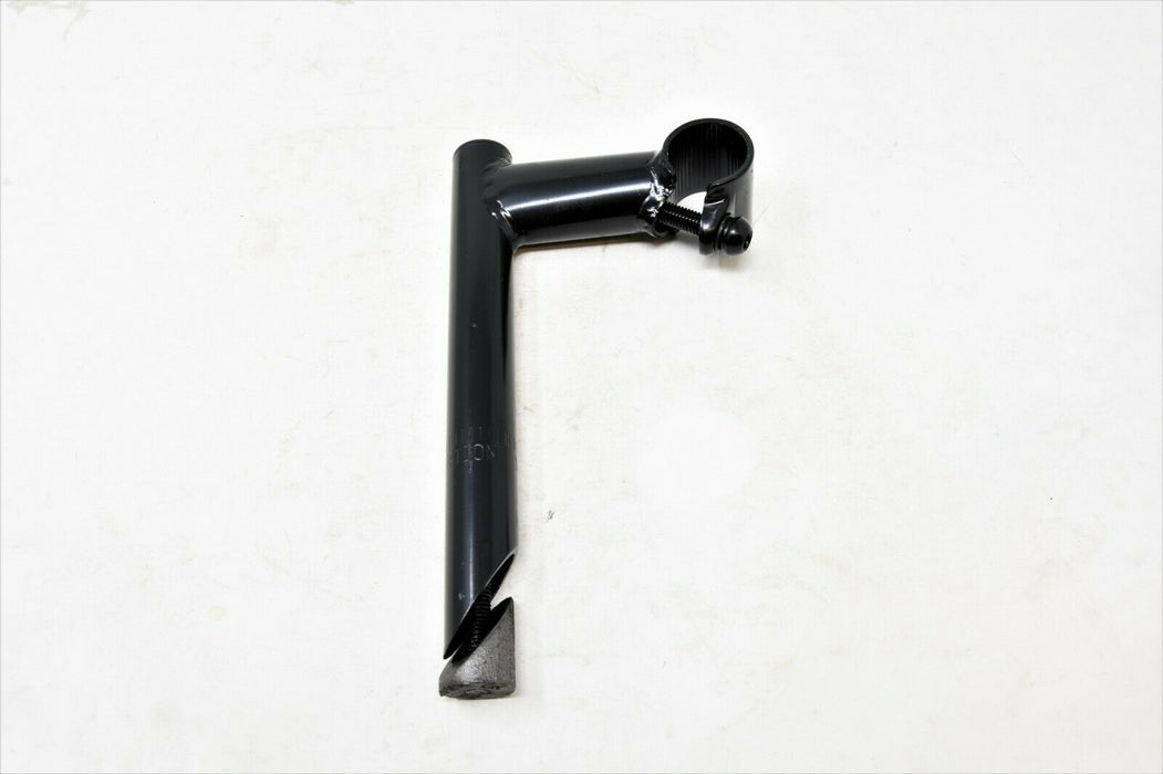 180mm LONG BIKE HANDLEBAR QUILL STEM 22.2mm (1") SHORT 80mm REACH BLACK 0 RISE