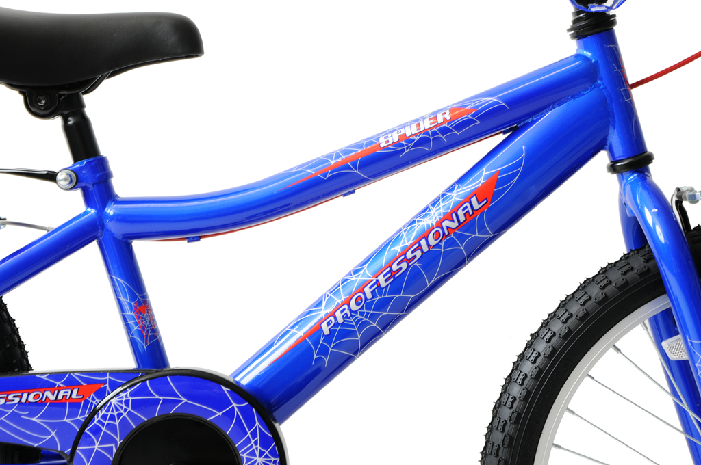 Ammaco Spider 18" Wheel Kids Childs Boys BMX Blue & Red Bike Bicycle Age 6 +