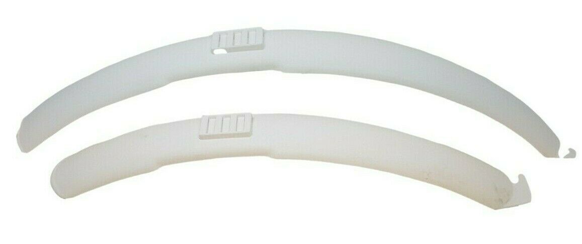 26" WHEEL CLIP ON BIKE MUDGUARDS, WHITE / BLUE OR YELLOW, ADULT BIKE, PLASTIC