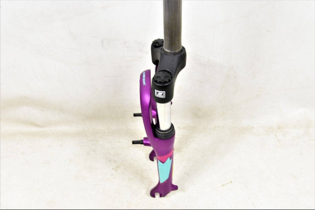 20" Suntour M3010 Bike Suspension Fork 1 1/8” 255mm Steerer V Brake Purple Kids