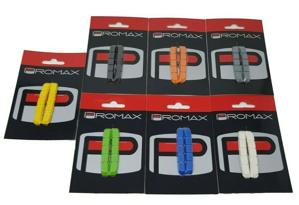 PROMAX B-1 BICYCLE REPLACEMENT BRAKE PADS 70MM PAIR 7 COLOURS FANTASTIC VALUE!