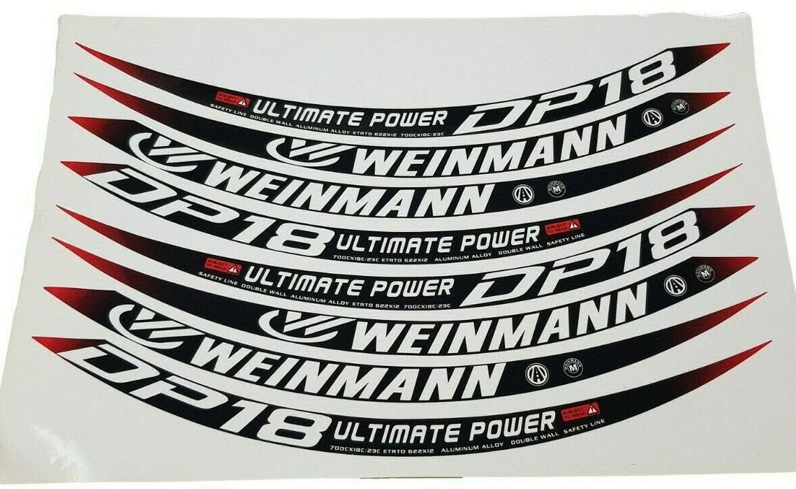 WEINMANN ULTIMATE POWER DP18 622 X 12 WHEEL DECAL SET 700 X 18 NEW STOCK