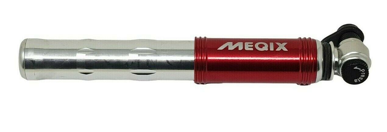 RED MEQIX INSPIRE HPM-PCB TWIN HEAD 120 PSI BIKE PUMP SUITS ANY VALVE 50% OFF