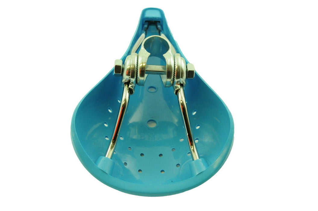 Four Light Mid Blue Kashimax MX Style Seat Old School BMX Saddle Ideal All 80’s