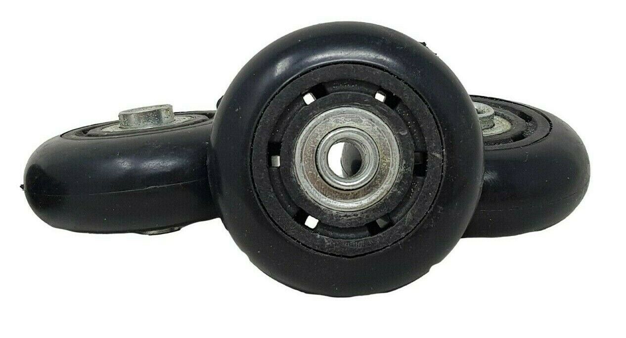 4 X 60MM DIAMETER SOLID RUBBER SMALL WHEELS CASTOR DISPLAY STAND WHEELS 8MM AXLE