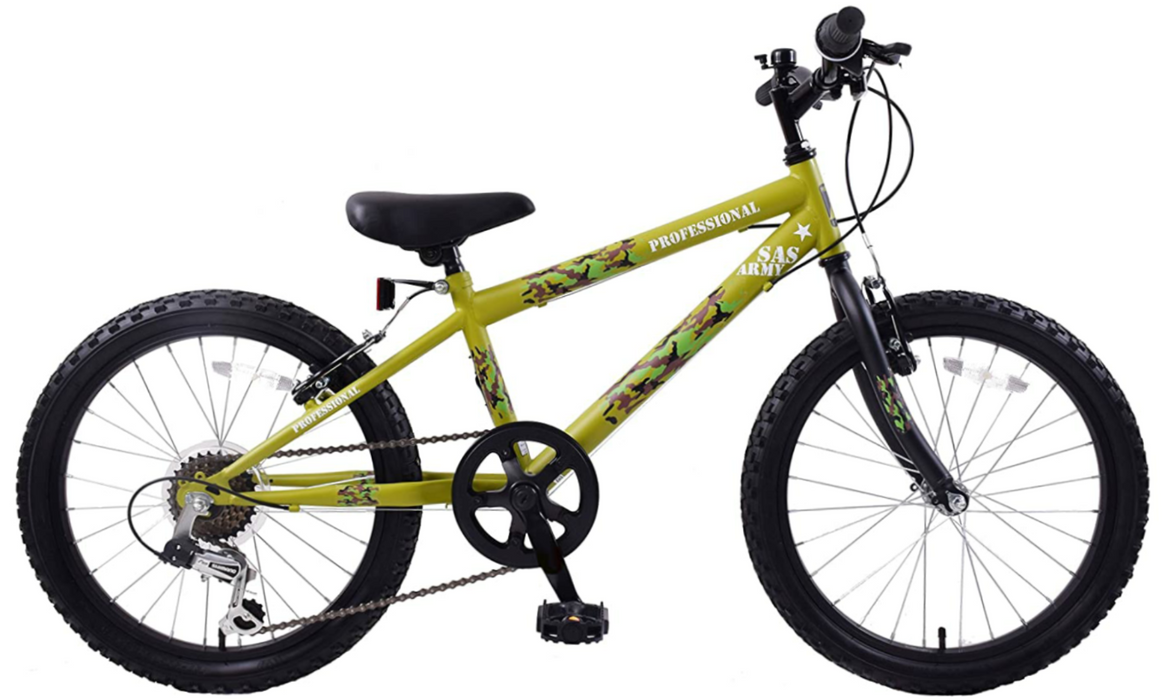 Professional Sas Army Cadet 18" Wheel Kids 6 Speed Mountain Bike Camo Age 6+