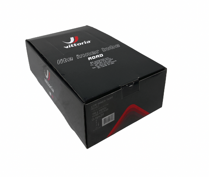 20 x Vittoria Lite Road Bike Inner Tubes 700 x 18-23mm - 48mm Schrader Valve