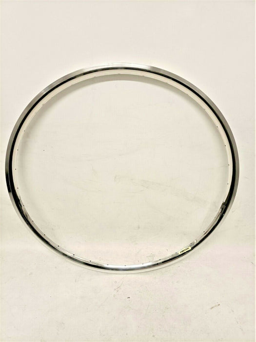 Espresso Bike Rim 700c 622 X 17 25mm Dual Wall 32 Hole Polish Chrome Look Alloy