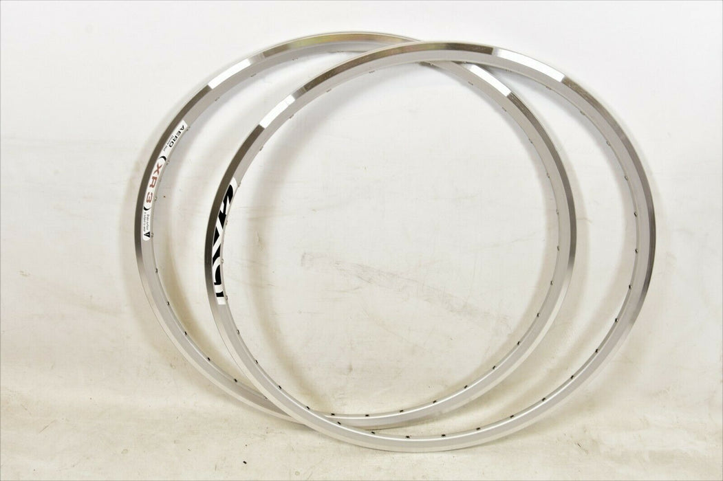 SILVER EXAL XR-3 ROAD BIKE RIM 700C (622 X 13) AERO 24MM EYELET DOUBLE WALL 32H