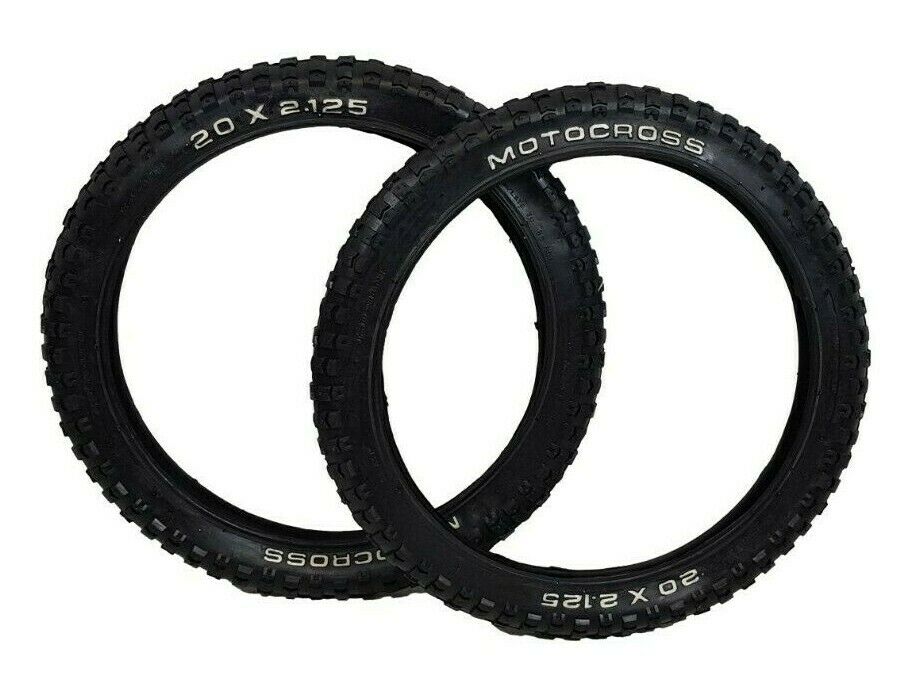 20 X 2.125 “Motocross” BMX Bike Tyres Suit Chopper & Dragster Retro Style Bikes