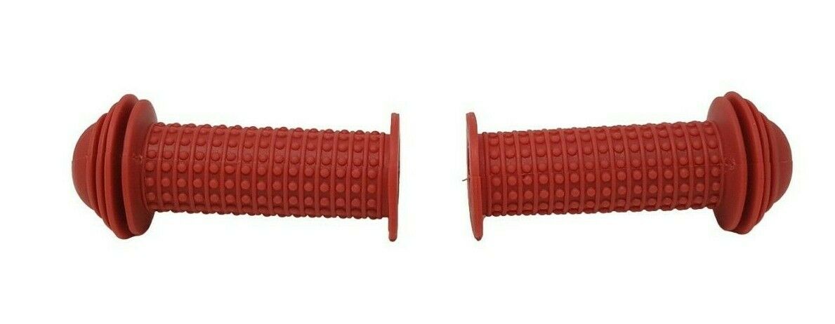 KIDS HANDLEBAR GRIPS BIKE BICYCLE SCOOTER BALANCE BIKE RED MUSHROOM SOFT 95MM