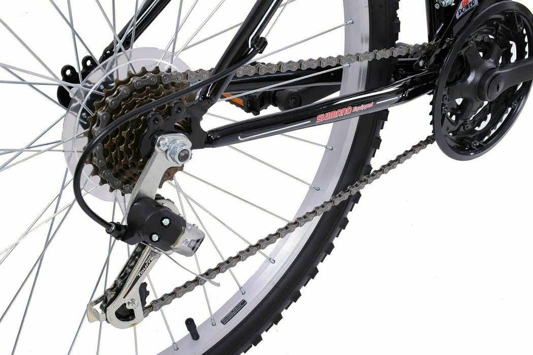 ARDEN TRAIL 24" WHEEL BOYS BLACK & RED FRAME 21 SPEED MOUNTAIN BICYCLE BIKE