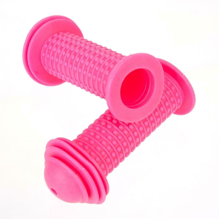 Pink 90mm Bicycle Mushroom Style Knobbly Kid's Bike Handlebar Grips