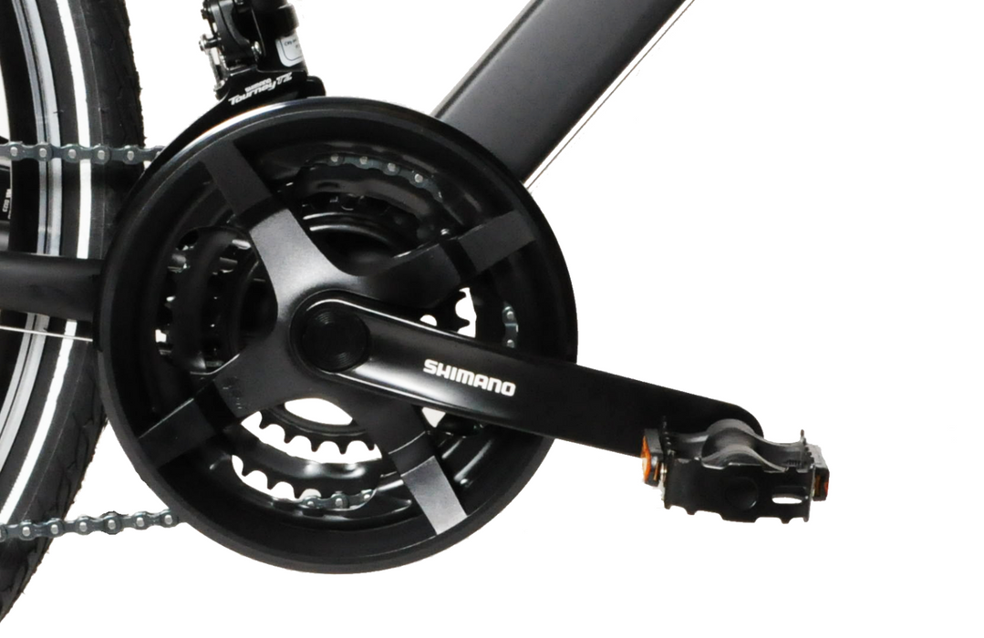 Ammaco Pathway X2 Mens Hybrid Bike 700c Wheel 21" Alloy Black 24 Speed Bicycle