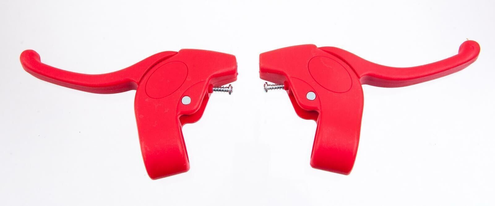 Pair 22.2mm Red Bicycle Caliper Brake Levers For Kids Bikes