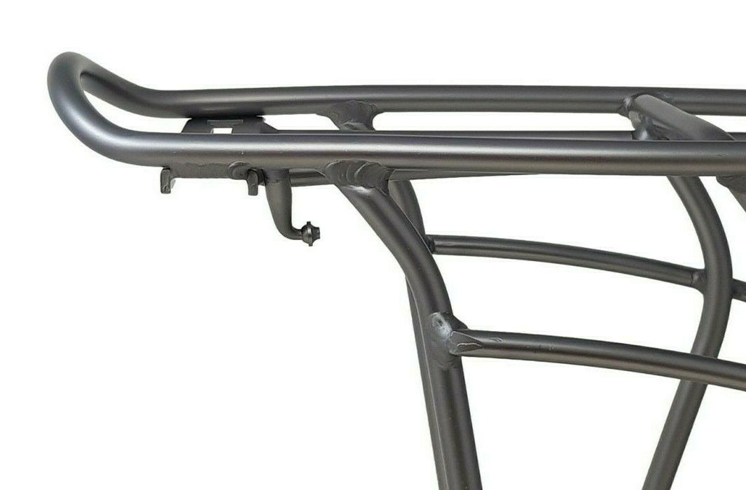 ALUMINUM CITY CYCLE, DUTCH BICYCLE PANNIER CARRIER RACK FOR BIKES WITH 28” WHEEL