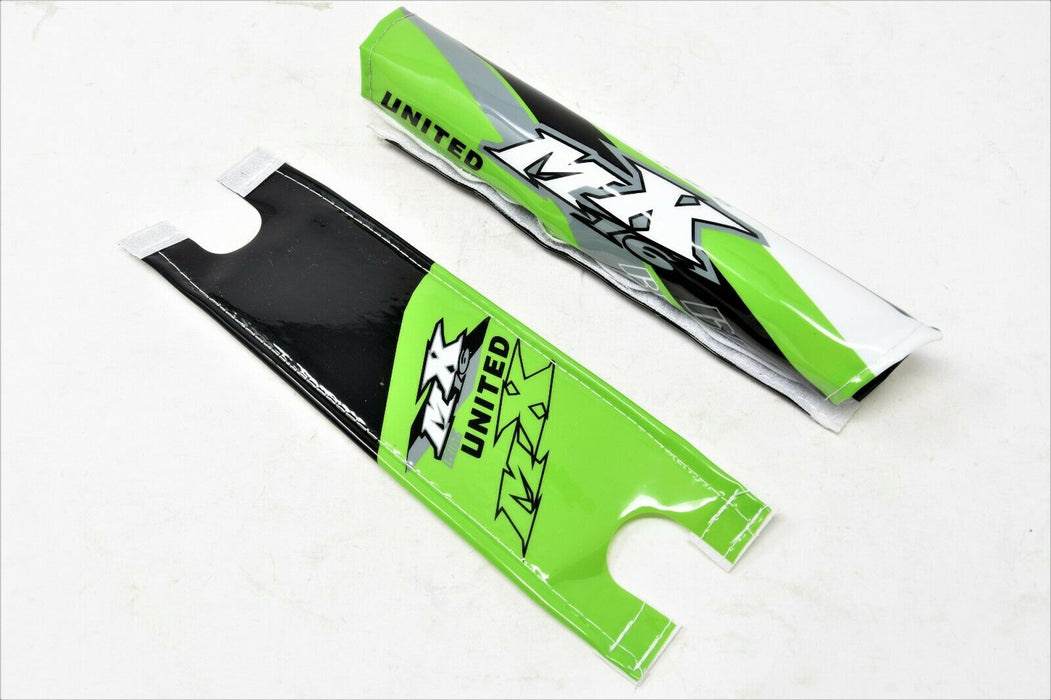 BMX BIKE PAD SET 2 PIECE HANDLEBAR & STEM PAD SET BRIGHT COLOURS UNITED MX16