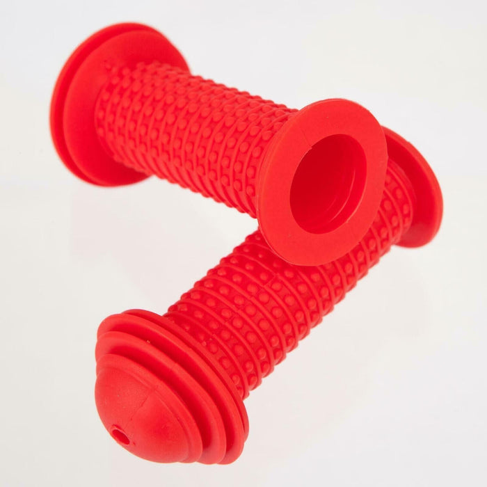 Red 90mm Bicycle Mushroom Style Knobbly Kid's Bike Handlebar Grips