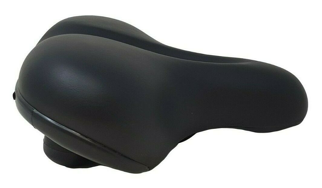 Extra Wide Padded Adult Black Unisex Mountain Bike Saddle 34cm x 22cm Seat