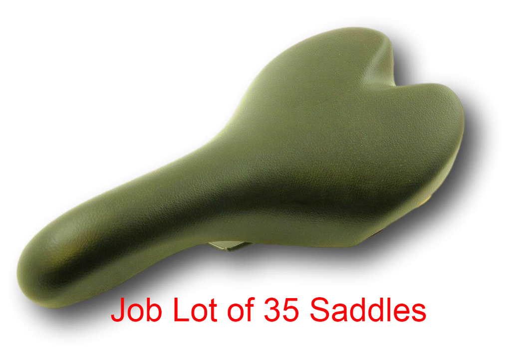 WHOLESALE JOB LOT OF 35 ADULT SELLE ROYAL BIKE SADDLES SEATS BLACK / ORANGE NEW