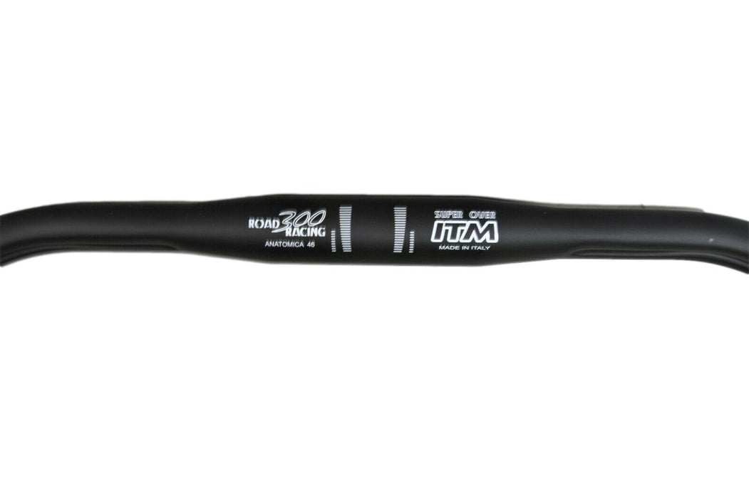 ITM SUPER OVER 300 ANATOMICA ALLOY DROP HANDLEBARS ROAD BIKE BLACK 31.8MM 46CM