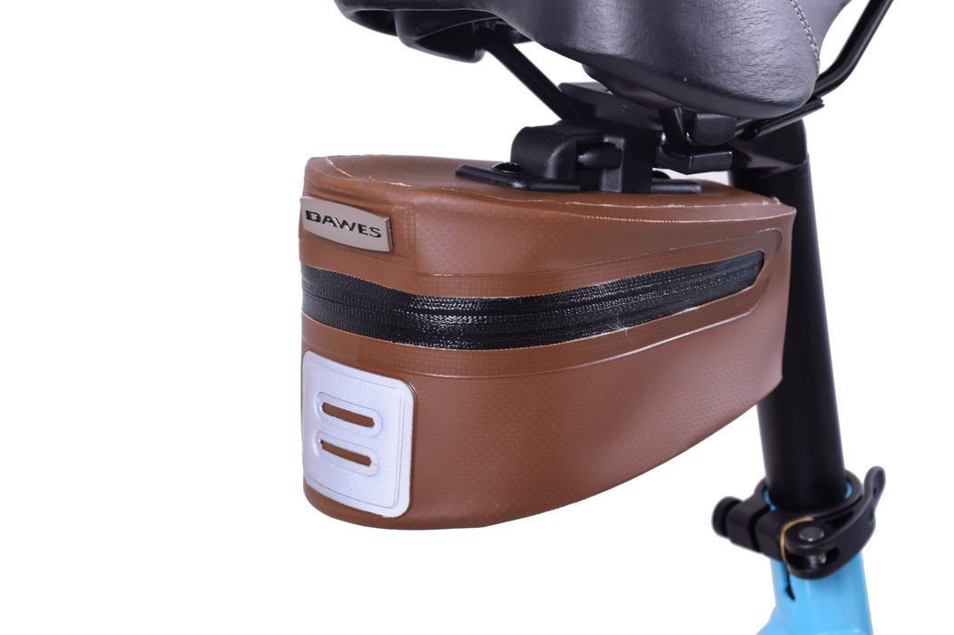 DAWES BIKE SADDLE SEAT WEDGE BAG QUICK RELEASE 100% WATERPROOF HERITAGE BROWN