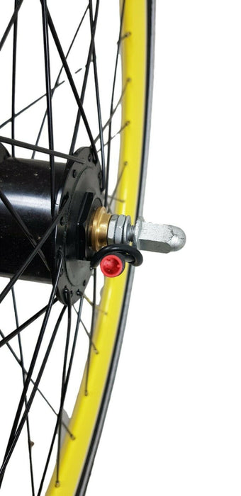 Pair 26" Sturmey Archer RX-RD3 Bike Wheels Front Generator Hub Wheel Solid Tyres