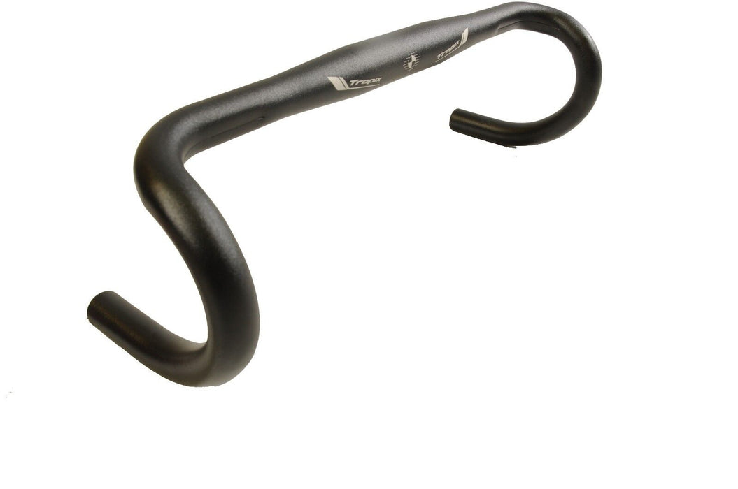 440mm Kalloy Racing Lightweight Alloy Short 125mm Drop Handlebars, Black 31.8mm