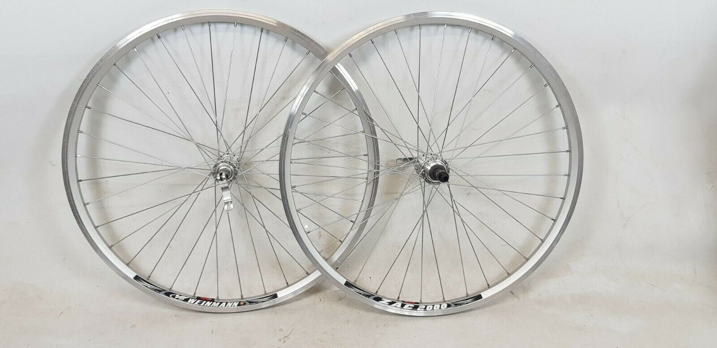 PAIR OF 26" DOUBLE WALL ALLOY MTB BIKE WHEELS QUICK RELEASE ALLOY HUBS NON DISC