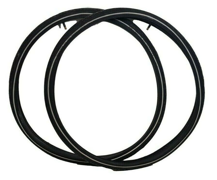 700 x 35 (622 - 37) Single Or Pair Of Hybrid Road Bike Black Tyres With Tubes