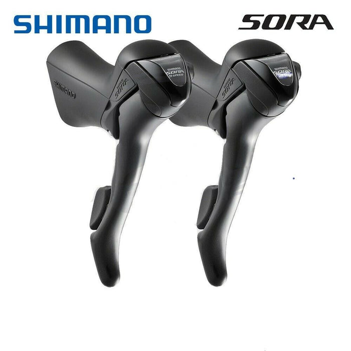 PAIR SHIMANO SORA ST-3500 9 x 2 SPD DOUBLE ROAD BIKE STI SHIFTER LEVERS 50% OFF