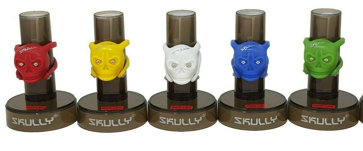 PAIR OF SKULLY BONEHEAD BRIGHT LED SILICONE WRAP AROUND LIGHT SETS ASS. COLOURS