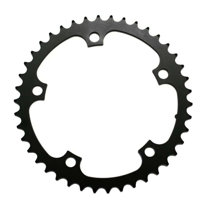 42 TEETH STEEL 5 BOLT BLACK SINGLE SPEED BICYCLE CHAINRING 130MM BCD