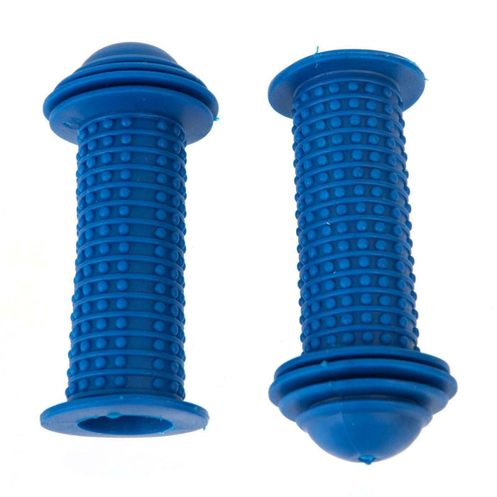 Blue 90mm Bicycle Mushroom Style Knobbly Kid's Bike Handlebar Grips