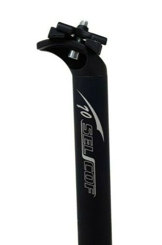 SELCOF 70 29.4MM HI-END SEAT POST 300MM DOUBLE BOLT MICRO ADJUST FORGED TOP BLK