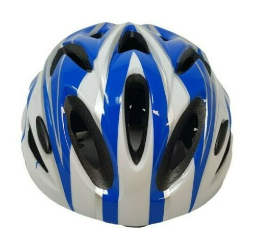 Adult Prolinx In Mould Bicycle Helmet 57 - 63cm Blue & White, Visor & Air Vents