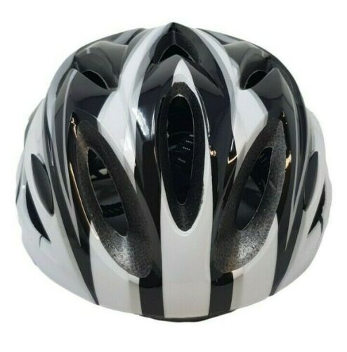 Adult Prolinx In Mould Bicycle Helmet 57 - 63cm Black & White, Visor & Air Vents