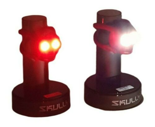 PAIR OF SKULLY BONEHEAD BRIGHT LED SILICONE WRAP AROUND LIGHT SETS ASS. COLOURS